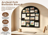 Felt Bulletin Board, High Density Thick Felt, Free Colored Push Pins, Stylish Arched Design, for V1369-AZ3-W-12037