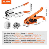 VEVOR Banding Strapping Kit with Strapping Tensioner Tool, Banding Sealer Tool, 1000 m Length PP V952-PPDKZTJ1000MX4U8OV0