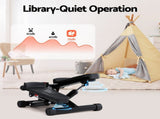 Everfit Mini Stepper with Resistance Rope Aerobic for Exercise Compact Home Workout Black STEPPER-YG-RD-BK