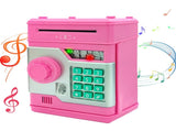 PINK Children's Password Piggy Bank, Dual Lock, Automatic Bill Intake, Develops Savings Habit, V1232-CQG002