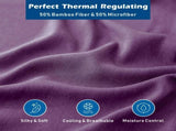 4 Piece Hotel Bamboo Cooling Sheet Set -Ultra Soft 2000TC Breathable Bed Sheets Set with 37 V1317-ZXW9-AUK-4JT-ZI