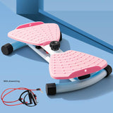 Pink Split Leg & Waist Twister Board - Core Abdominal Trainer with Resistance Bands for Home Fitness V888-ELOSUNG36519