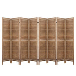 Artiss 8 Panel Room Divider Screen 326x170cm Louver Oak RD-B-0539-8P-BR