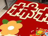 Doormat Red Home New Year Carpet Good Luck Great Implied Meaning for Housewarming Celebration Party V1294-YM0901-240908HL19-3