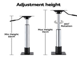 Seamanship Boat Seat Pedestal 55 - 75cm Adjustable Gas Lift 360 Degrees Swivel BS-PED-GL-5575-BK