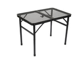 Portable Folding Camping Table 60x40cm - Adjustable Height Heat Resistant Mesh Top - Lightweight V888-ELOSUNG41025