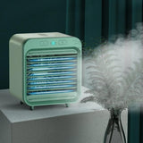 Portable Air Conditioner Fan 3 Speeds Cooling Humidifier Fan for Room Desk Bedroom Office Green V1263-JX-7214-1