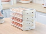 Egg Container Double Layer Drawer Plastic Stackable Clear Egg Storage Box for Fridge Refrigerator V1294-YM0901-3117240151611