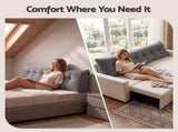 Giselle Headboard Pillow for Sitting in Bed, Upgraded Shredded Foam Reading Wedge Cushion for Lumbar HBP-WAVBTN-COR-GY-K