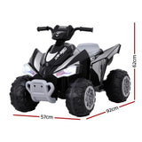 Rigo Kids Ride On Car ATV Quad Motorbike Electric Outdoor Toys 12V Black RCAR-ATV-XL-BK