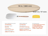 Pizza Stone, 381 mm Round Cordierite Pizza Stone, Extra Large Baking-Stone with Aluminum Peel, 17 mm V952-PSSJQSYX15INBTVJF001V0