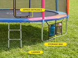 Everfit 14FT Kids Trampoline Rebounder with Enclosure Net Storage Bag TRAMPO-C-14FT-MC-ABC