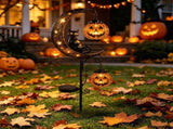 Solar Moon Pumpkin Garden Stake Light Metal Decorative Outdoor Solar Lights For Yard Patio Walkway V1369-AZ3-W-14779