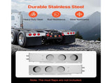 Stainless Steel Mud Flap Hangers with Light Cutouts, 2-1/2" Bolt Spacing, Spring Loaded V952-BKCDNBDJ212IW6KL0001V0