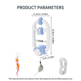 Interactive Electric Cat Teaser with Clip-On Spring Design Auto Up-and-Down Motion, Replaceable V1341-ZY-SMGALRC8-BLUE