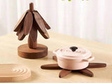 Set Wooden Coasters in Tree Shape, Wooden Insulation Mat_tfrf V1237-ZY-203-5044