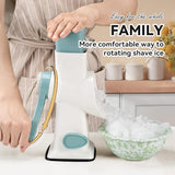 Rotary Ice Shaver Manual White - Stainless Steel Blade, Quick Labor-Saving Handle, Safe Stable V1192-AZ-W-2561