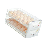Double Layer Egg Drawer Transparent Lengthen Independent Slot Egg Holder Egg Storage Container for V1294-YM0703-3118230118312