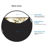 Hridz 110cm 5in1 portable light reflectors with Grip Translucent, Silver, Gold, White, and Black V571-HZ110CM5I1RFLCTR