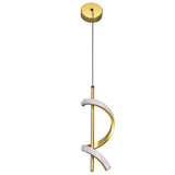 Spiral LED Pendant Light Gold Color High Brightness Eyes Protection LED Hanging Lamp for Living Room V1294-YM0706-3119230118711