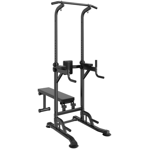 VEVOR Power Tower with 10-Level Height Adjustable Pull Up Bar Stand Dip Station & Detachable V952-DGNYTXSJDZDK4EQYXV0