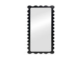 Interior Ave - Freya Scallop Mirror - Black - Large Full Length Mirror V355-IA-DM-FB