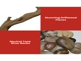 Dimplex 50-inch Linear Fireplace Driftwood and River Rock Accessory Package LF50DWS-KIT