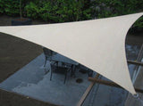 Shade Cloth, 4x4 m, Triangle, Cream, for Garden, Patio and Outdoor Shade, with UV Protection and V1189-LC-HW-00014