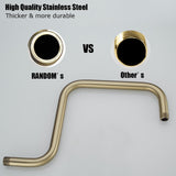 Shower Head Riser Pipe,Goose Neck Shower Arm 13 Inch Shower Head Extension Arm with Flange,Standard V1258-DP02-C-2246