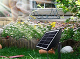 Solar-Powered Automatic Drip Irrigation Kit with 180&deg Adjustable Stake,m Watering Hose for Up to V1341-ZY-WGP8BX2Y-BLACK