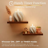 2-Pack Beige Twist Flameless LED Candles, Real Wax with Flickering Flame and Timer V1188-MS-731-017