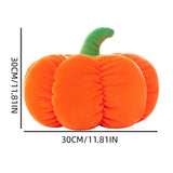 Pumpkin Shaped Plush Cushion Fall Holiday Decor Pillow, Soft Stuffed Seat Pad for Halloween V1369-AZ3-W-09154