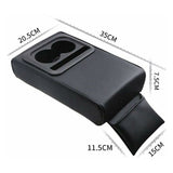 Car Armrest Cushion, Universal Car Center Console Armrest Pillow Pu Leather Memory Foam With Cup V1188-MS-227-1786