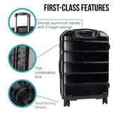 Olympus Artemis 28in Hard Shell Suitcase ABSPC - Jet Black LUG-03Q-28-BK