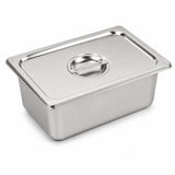 Commercial Stainless Steel GN 2/3 150mm Deep Gastronorm Bain Marie Buffet Steam Table Food Pan with V324-2-3GNPAN-15CM-WLID