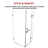 1000 x 900mm Frameless 10mm Glass Shower Screen By Della Francesca V63-830661