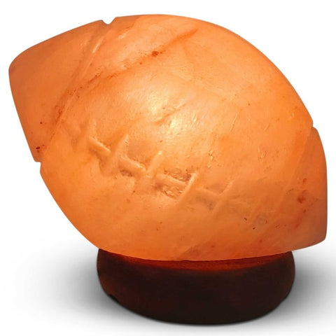 12V 12W Rugby Himalayan Pink Salt Lamp Carved Footy Rock Crystal Light Bulb On/Off V238-SUPDZ-32752465641552