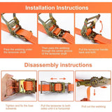 2 Pieces Ratchet Strap With Hooks, Length 6 M, Width 3.8 Mm, Ratchet Tie Down Strap, Tensioning V1188-MS-227-2134
