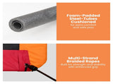 Kahuna Heavy Duty 60 Inch Rectangular Tree Swing with Adjustable Lifting Ropes Foam Padded Tube SWG-KAH-ZRT-60