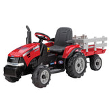 Case IH Magnum 12V Battery-Powered Kids Ride-On Tractor with Detachable Trailer, 2 Speeds & Par 44060