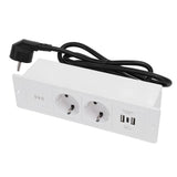 Recessed Power Strip with Wireless Charge USB Ports 4 in 1 Furniture Power Outlet for Table V1294-YM0901-3114240091011