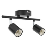 Flush Mount Ceiling Track Light Holder 2 Light Rotating Adjustable Lampholder for E27 Bulb LED Bulbs V1294-YM0703-3119230081411