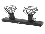 Ceiling Track Light Fixture E14 Lamp Holder Adjustable 2 Head Vintage Tracking Light Kit Hardwired V1294-YM0703-3119230087811