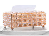 Tissue Dispenser Light Luxury Napkin Storage Box Metal Crystal Glass Tissue Holder for Home V1294-YM0703-3117230011911