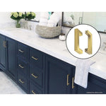 15x Brushed Brass Drawer Pulls Kitchen Cabinet Handles - Gold Finish 96mm V63-835811