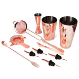 11Pcs/Set Multifunction Stainless Steel Cocktail Shaker Tools Set Bar Bartender SuppliesRose Gold V1294-YM0901-3118200165811