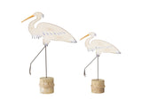 Set 2 Herons on Wooden Stump 49cm V637-52394HRN