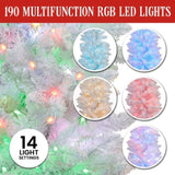 Candy Floss White 1.8m Pre-Lit Multicolour Slim Christmas Tree 112_OPCW6