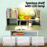 Keezi Kids Study Desk Chair Set Adjustable Ergonomic Table LED Lamp Green KTC-A-STU-BS-GN
