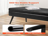 Leather Storage Ottoman Bench, PU Leather Bench with Storage and Metal Legs, Modern Shoe Benches V952-PZWSZYXTK415IFM6R001V0